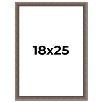 18x25 Frame Silver Real Wood Picture Frame Width 1.25 Inches | Interior Frame Depth 0.5 Inches |