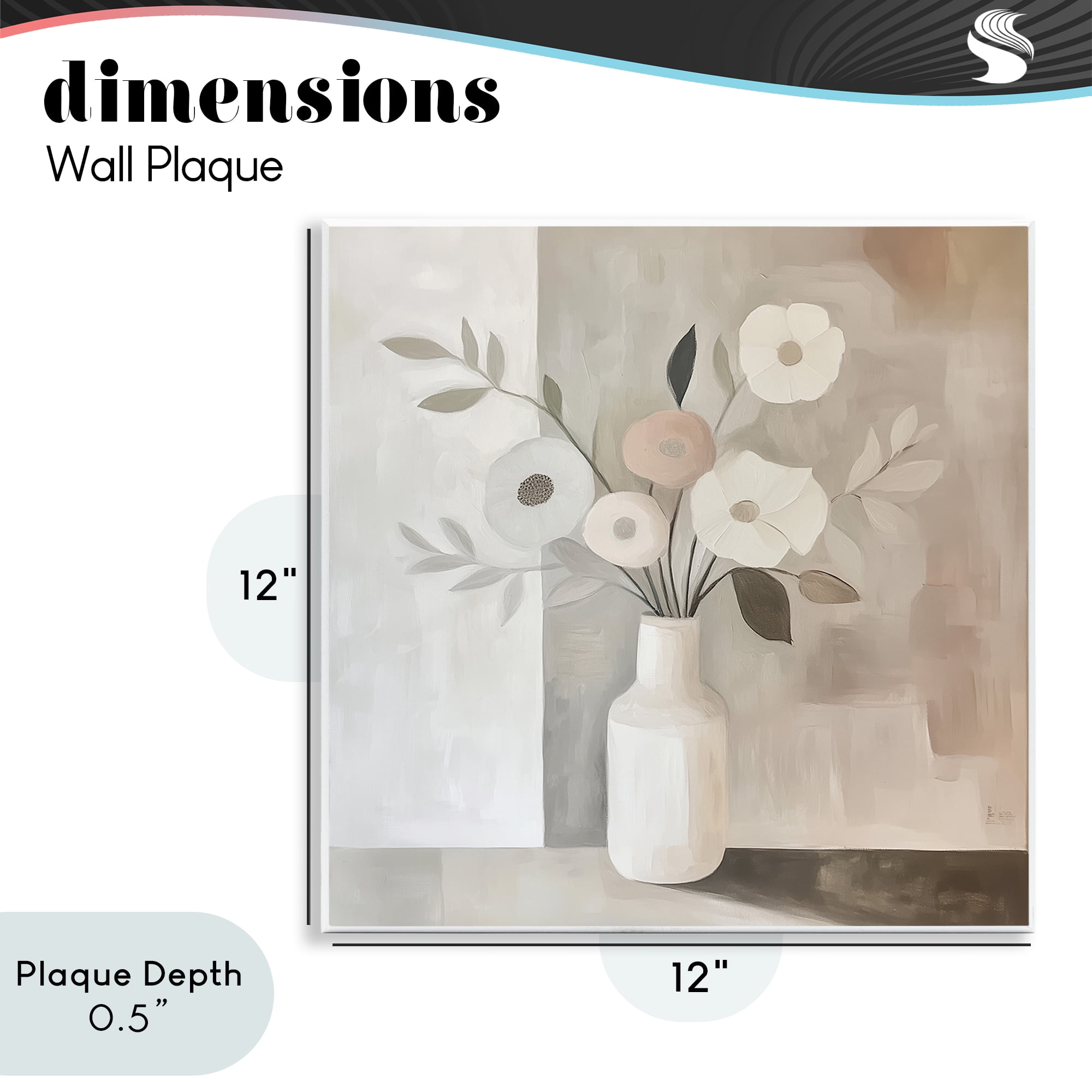 Stupell Industries Minimalist Muted Flower Vase Wall Plaque Art, design by Heidi Kuntz