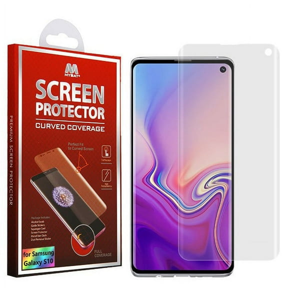 Mybat Screen Protector w/Curved Coverage for Samsung S10 (6.1")