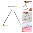 thumbnail image 4 of OUNONA 1Set Steel Yellow Triangle Iron Percussion Instrument for Developing Music Interest and Coordination, 4 of 8