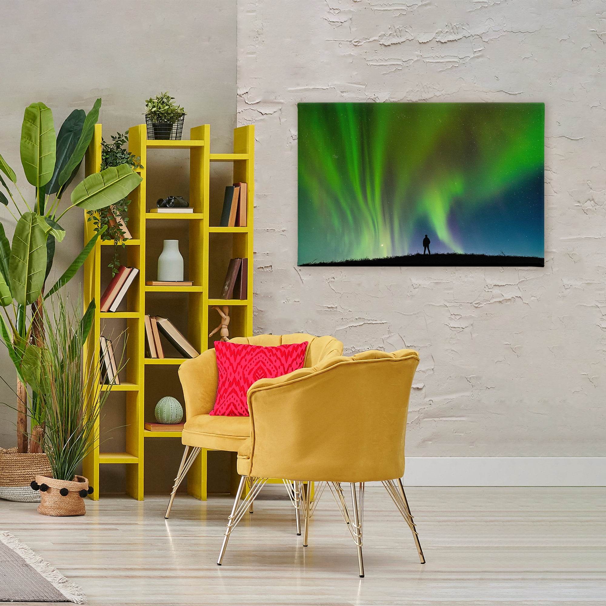 Stupell Industries Envelop Northern Lights Silhouette Canvas Wall Art, design by Shelley Carlisle