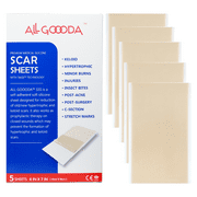 ALL GOOODA Silicone Scar Removal Sheets 4x75 Sheets, Medical Grade, Keloid Treatment Off Away Prevention, Tummy Tuck Surgery Recovery, Reusable