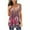 Pink, variant on Aloohaidyvio Tops,Women Fashion V- Neck Floral Printed Tunic Tops Buttons Short Sleeve T-Shirt