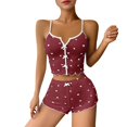 thumbnail image 3 of UDAUDU Womens 2 Piece Pajama Set Heart Print Cami Top and Shorts Lounge Pjs Set Cute Sleepwear Outfits XL, 3 of 8
