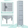 thumbnail image 2 of MIIIKO 5-Tier Metal Locker Steel Employees Lockers for Office, Metal Storage Locker Cabinet with Louvers, 5 Door Locker for Employee Gym, Home, School, 2 of 5
