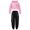 Pink, variant on iEFiEL Unisex Kids Boys Girls Hip-hop Jazz Dance Costume Sequins Hooded Tops with Pant Black 8-10