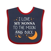 Inktastic I Love My Nonna to the Moon and Back Boys or Girls Baby Bib