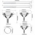 thumbnail image 1 of PEONAVET Mini Funnel Stainless Steel Kitchen Funnel Set Food Grade Metal Funnel With Cleaning Brush For Filling Bottles, 1 of 7