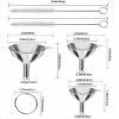 PEONAVET Mini Funnel Stainless Steel Kitchen Funnel Set Food Grade Metal Funnel With Cleaning Brush For Filling Bottles