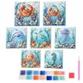 thumbnail image 2 of Pearl Art DIY Kit, Ocean Animal Diamond Painting Craft Set for Adults Beginners, Handmade Gem Dot Beaded Picture, Marine Life Wall Decor Activity Supplies,C, 2 of 8