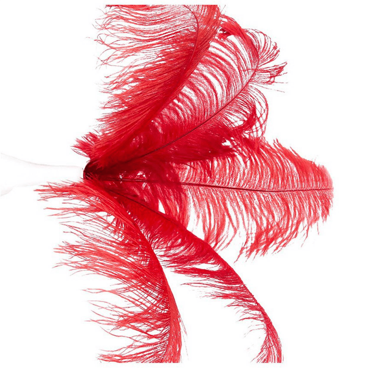 100 Pcs Natural Ostrich Feathers Wedding Decoration Red 20-25cm