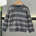 thumbnail image 4 of Lorytime Boys Girls' Sweaters Winter Kids Stripes Knitted Pullover Crewneck Long Sleeve Tops Warm Knitwear 2-3 Years, 4 of 7