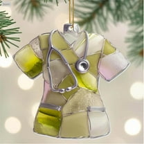 Eespoir Christmas Candy Gift Decoration Acrylic Pendant, Sea Glass Scrub Ornaments to Honor Their Dedication, Gifts for Christmas Design, Yellow