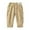 Khaki, variant on REDARER Toddler Boys & Girls' Cropped Harem Pants, Elastic Waist Rolled Casual All-Season Trousers,7-8 Years