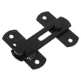 thumbnail image 5 of Barn Door Lock Latch Heavy Duty Carbon Steel Black Classic Design for Door Security, 5 of 8