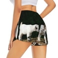thumbnail image 2 of Uemuo Cute Goat Baby Pattern Women's Athletic Shorts High Waisted Running Shorts with Liner Pockets Gym Elastic Workout Shorts-Large, 2 of 9