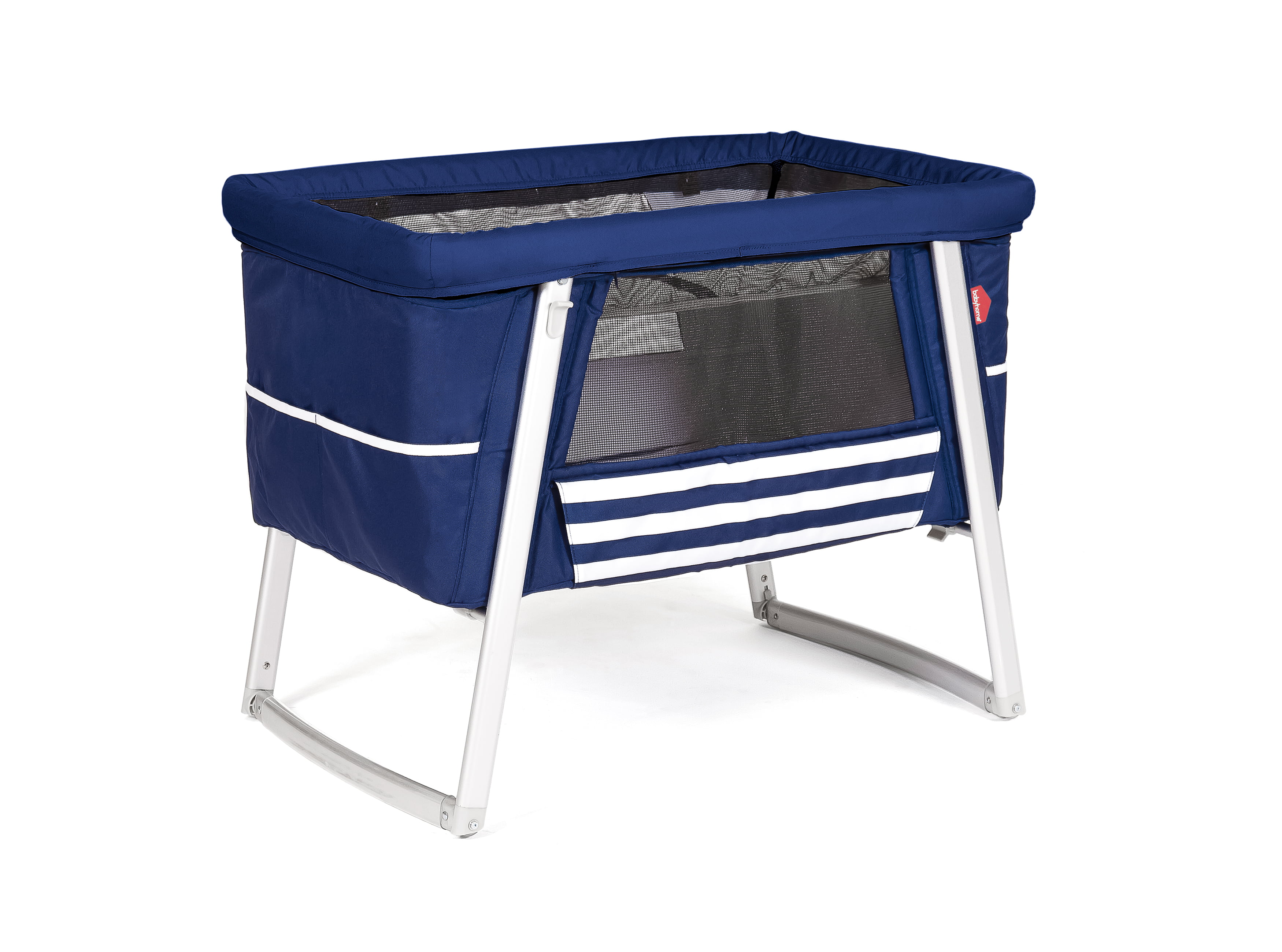 navy blue bassinet