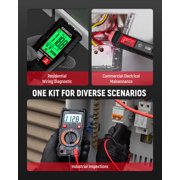 KAIWEETS Electrical Test Kit KIT01, Digital Multimeter, Smart Non-Contact Voltage Tester & GFCI Outlet Tester with LCD, Complete Set with Carrying Case & Batteries for Electrician, DIY & HVAC