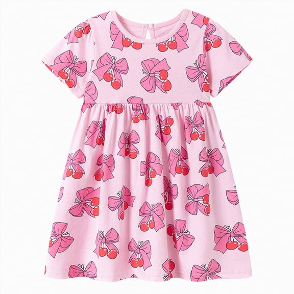 Gibobby Toddler Girl Dress Girl Toddler Dresses Sleeveless Striped Toddler Casual Dresses 12 18 24 Months 2T 3T 4T 5T(5-6 Years,Pink)