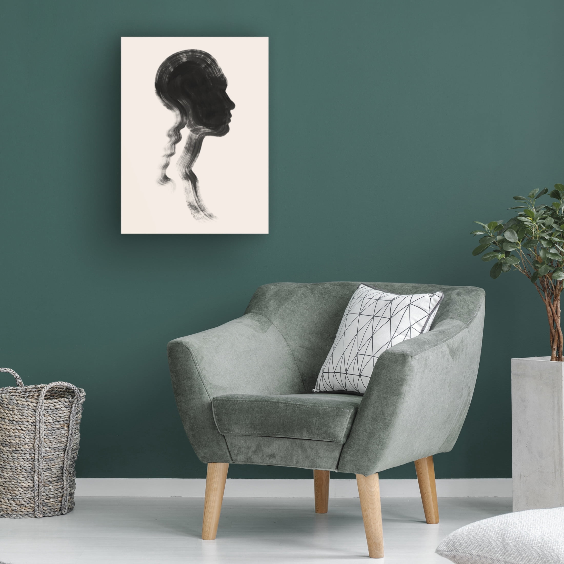 Trademark Fine Art Grace Popp  Brushstroke Cameo I Canvas Wall Art