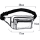 thumbnail image 2 of Riñonera transparente, cinturón impermeable, con tirantes ajustables para eventos, juegos y conciertos, Negro, 2 of 5