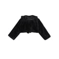 thumbnail image 2 of DPOIS Kids Girl Long Sleeve Bolero Jacket Coat Faux Fur Warm Coat Black 6-7, 2 of 6