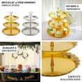 thumbnail image 4 of Efavormart 15" Metallic Gold 3-Tier Round Plastic Cupcake Display Tray Tower With Lace Cut Scalloped Edges, Decorative Dessert Stand, 4 of 11