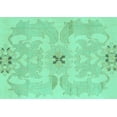 thumbnail image 1 of Ahgly Company Machine Washable Indoor Rectangle Abstract Turquoise Blue Modern Area Rugs, 5' x 8', 1 of 4