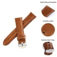 thumbnail image 4 of Gostoto Genuine Soft Leather Watch Band Strap Quick Release Pin Vintage Leather Watchband Replacement Bands Watches and Smartwatches Wrist Band Width 18mm 20mm 22mm 24mm, 4 of 6