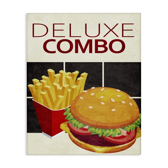 Stupell Industries Eclectic Deluxe Combo Fast Food Canvas Art, 16 x 20, by Kim Allen