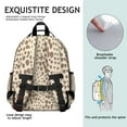 thumbnail image 5 of Beige and Brown Of Leopard Print Backpack for School,Cute School Bag,Schoolbag with Adjustable Shoulder Straps & Padded Back,15.25"x11.5"x5.25", 5 of 5