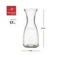 thumbnail image 2 of Bormioli Rocco Misura PZ Glass Carafe Set, 17 oz Water & Wine Carafes - Durable Scratch-Resistant Glass, Dishwasher Safe with Comfortable Handle, BPA-Free for Everyday Use (Set of 2), 2 of 7