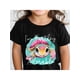 thumbnail image 1 of Girls' Cotton T-shirt with Cute Turtle Pattern Print and Letter Print for Comfortable and Casual Round Neck Short Sleeves, 1 of 7