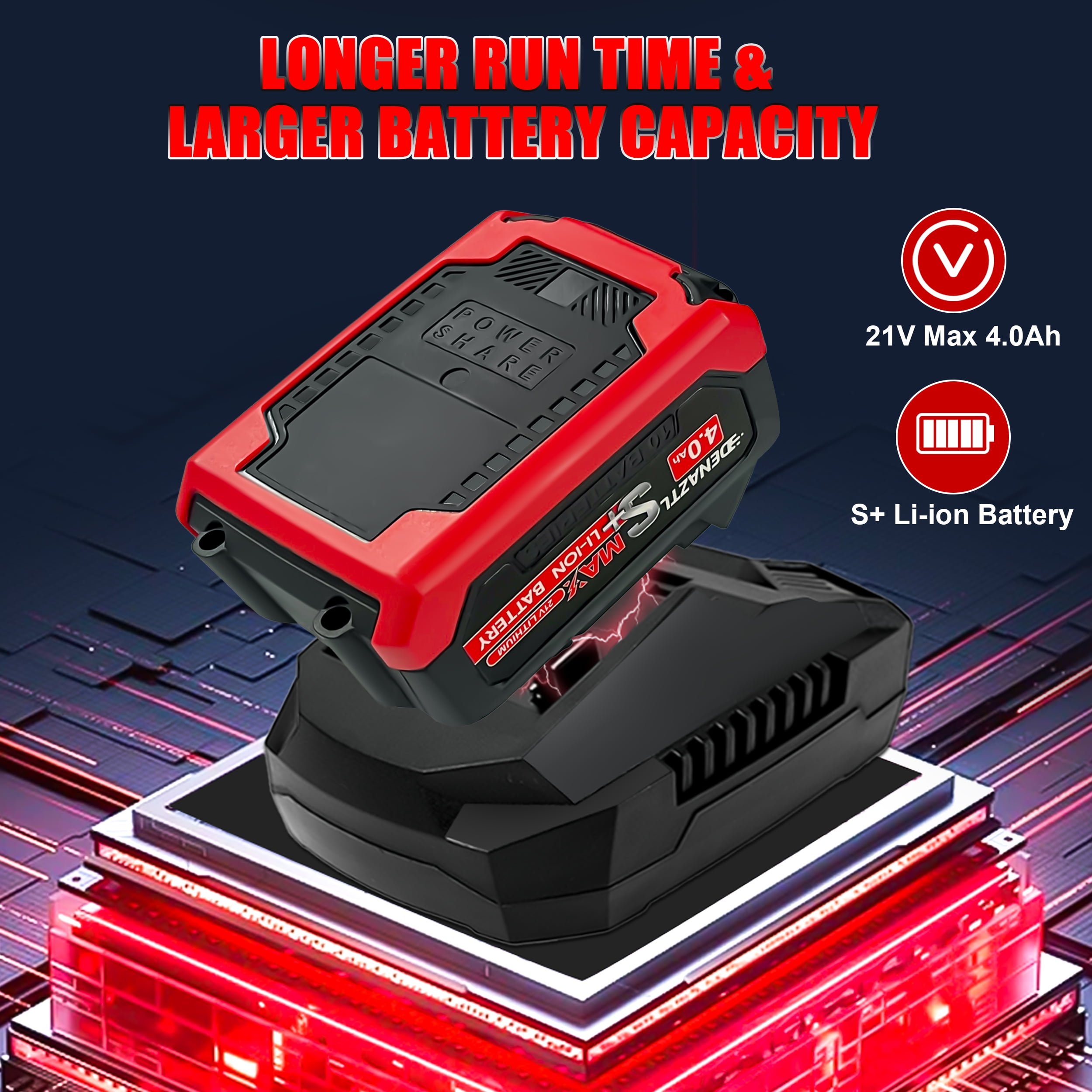 600 N.m Cordless Impact Wrench, 400 Ft-lbs 1/2 inch Electric Impact Gun, High Torque Brushless Impact Wrench w/ 2x 4.0Ah Battery, Fast Charger & 5 Sockets