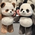 thumbnail image 4 of Plush Panda Doll Running Figure, Soft Stuffed Animal Toy With Adorable Facial Expression And Playful Running Pose Design, Perfect For Teens As A Birthday Gift And Collectible, 4 of 4