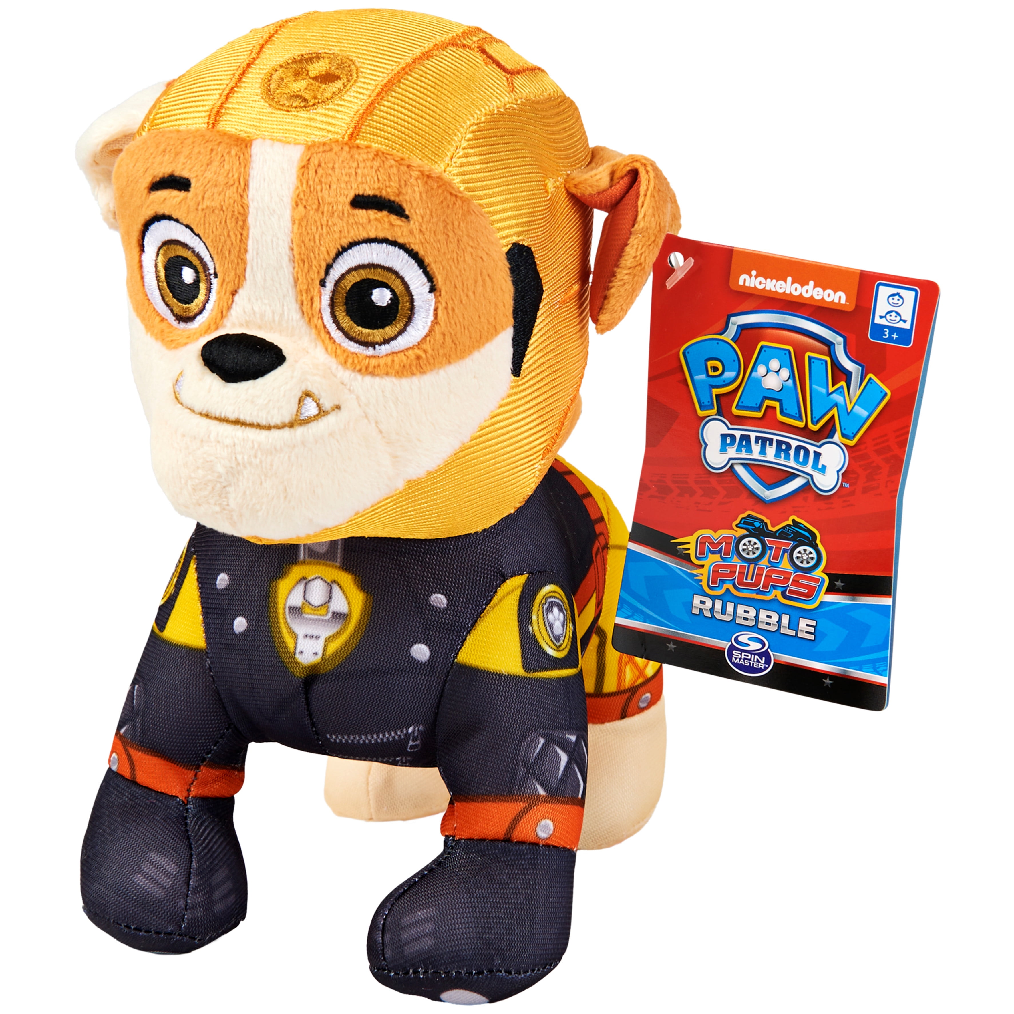 Spin Master Paw Patrol 8" RUBBLE Plush Toy Standing MOTO PUPS Rescue 