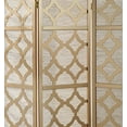 thumbnail image 5 of Roundhill Furniture Paravent 4 Panneaux Design Diamant Infusé, Or, 5 of 5