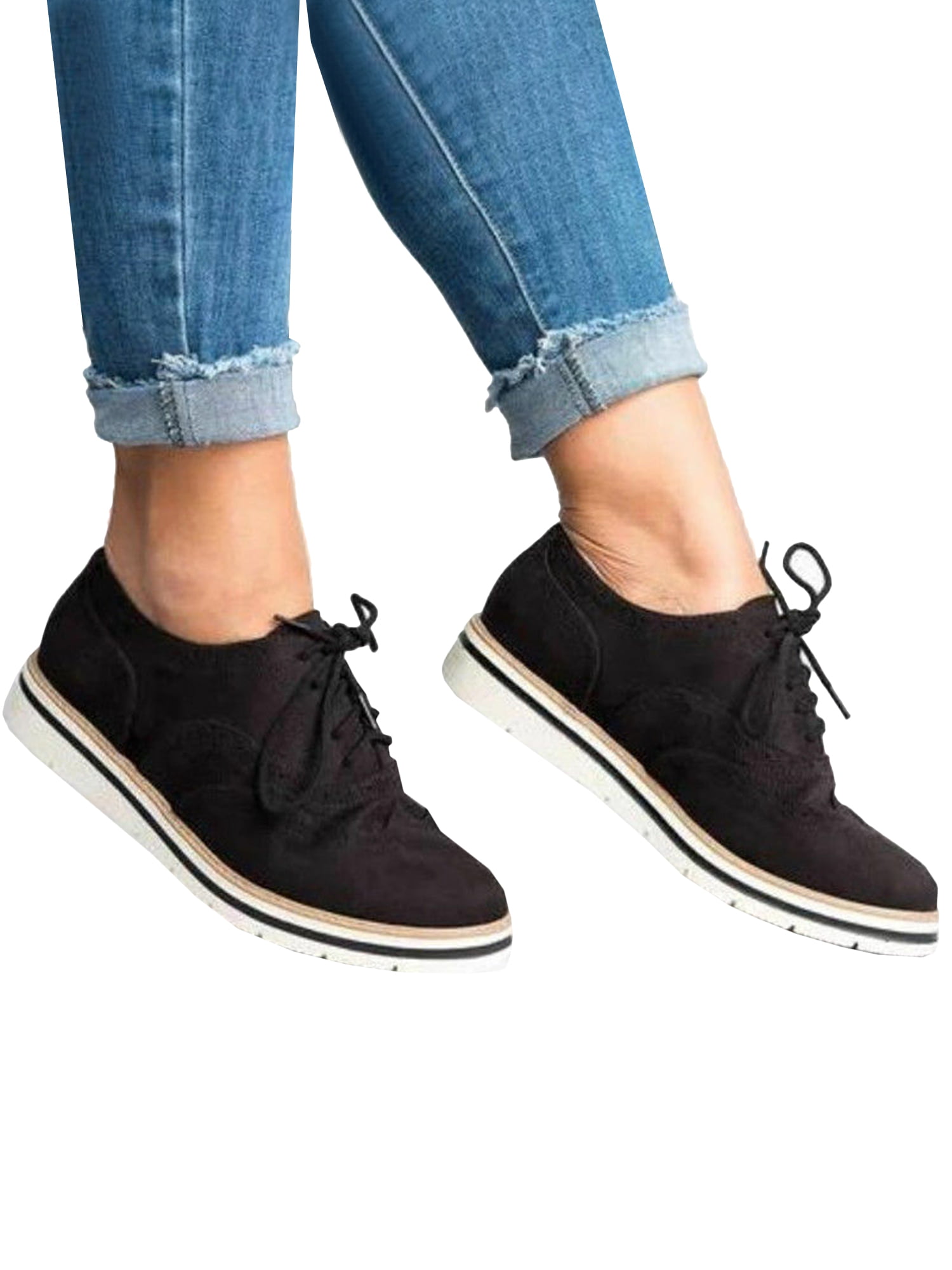 Womens Slip On Mule Sneakers Canvas Casual Sports Flats lace up Loafers Shoes 