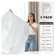 thumbnail image 3 of King XL Flat Sheet only Pack of 6 Bulk (108 x 115 Inches) White Polycotton T-200 Percale Weave - Top Bed Sheet for Home Bedding, Hospital, Massage Table Hotel, Easy Care, Soft Feel, 3 of 6