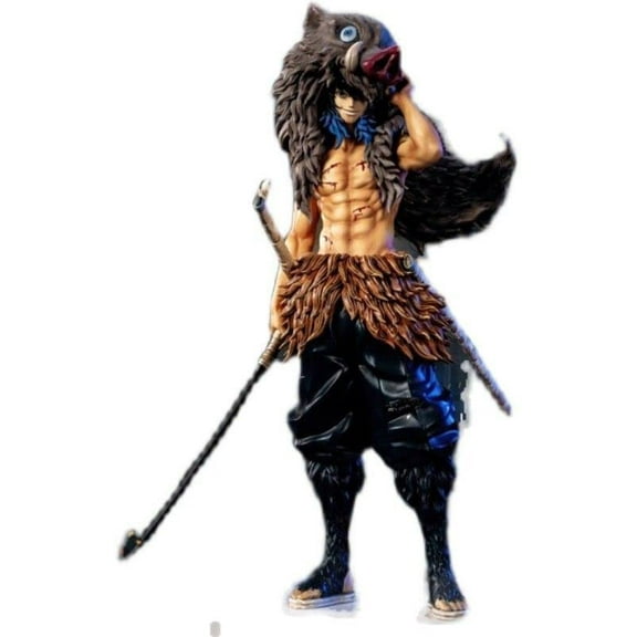 New Inosuke Hashibira, Inosuke Hashibira 29cm/11.4inch Smile Standing Pose Inosuke Hashibira Statues PVC Collectible