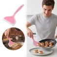 thumbnail image 2 of Silicone Wrapped Fish Spatula, Nonstick Wide Flat Turner for Pancakes, Eggs, Pizza, Fish and Everyday Cooking(Pink,One Size), 2 of 6