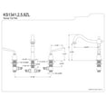 thumbnail image 4 of Kingston Brass KS1341ZL Two Handle Roman Tub Filler, 4 of 4