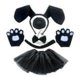 thumbnail image 4 of Diadema y cola con orejas de perro, disfraz de Halloween para niños, actuaciones de disfraces Negro con vestido Yinane Diadema de cola de disfraz, 4 of 8