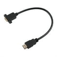 thumbnail image 1 of HDMI macho a HDMI tipo A adaptador hembra Cable de extensión convertidor con orificio para tornillo 30cm, 1 of 5