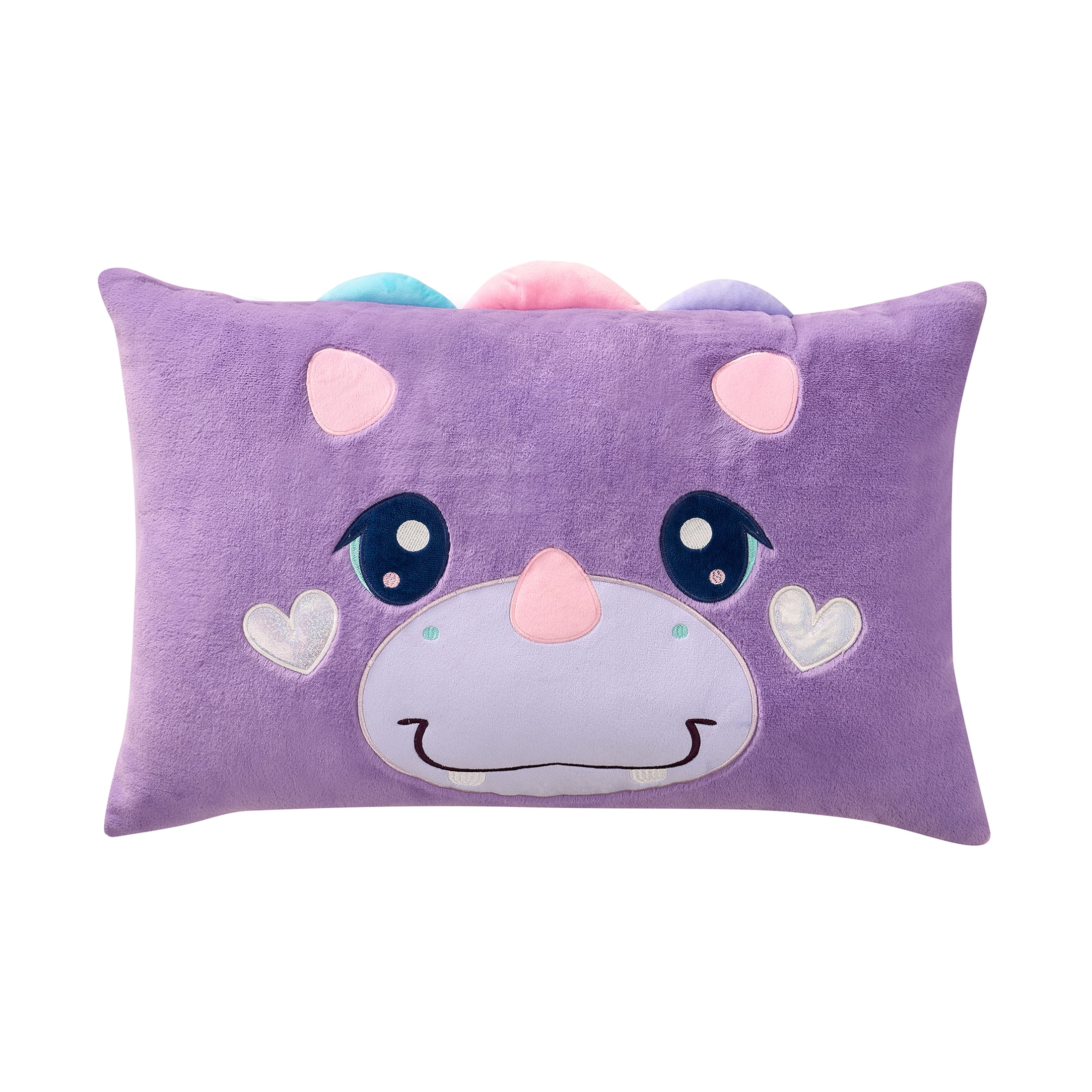 Olivia & Finn 20" x 30" Purple Dino Kids Decorative Body Pillow