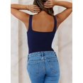 thumbnail image 4 of Womens U-Neck Tank Tops for Women 2025 Slim Fitted Soft Basic Shirts Blue S, 4 of 9