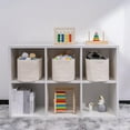 thumbnail image 2 of Off White Storage Cubes Baskets Bins for Shelves Set of 3, Rectangular Closet Cube Baskets, Skin-friendly Woven Rope Organizing, Baby Nursery, 13x10x8.26, 2 of 7