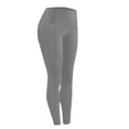 thumbnail image 6 of Eiyaclvo Fleece Lined Leggings Women with Pockets Warm Thermal Thick Tights High Waisted Yoga Pants Slim Fit Solid Workout Leggings with Pockets, 6 of 9