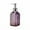Purple, variant on Horizontal Stripe Soap Dispenser, Soap Glass Dispensers with Pump, Refillable Liquid Bottles for Hand Sanitizer, Lotion, 7.48x2.76in, Gray