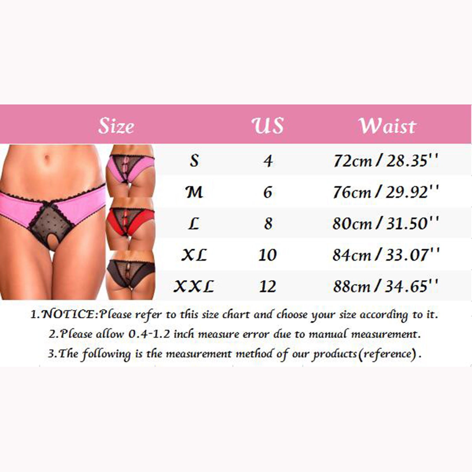 Dyfzdhu Crotchless Underwear For Women Lace Solid Color Low Waist Thong  Panties 